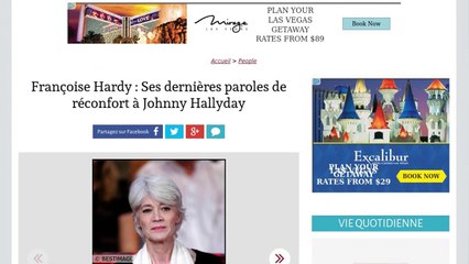 Les derniers mots de Françoise Hardy à Johnny Hallyday