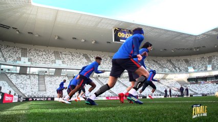 Last training before the Coupe de la Ligue final
