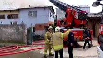 Ataşehir’de korkutan fabrika yangını