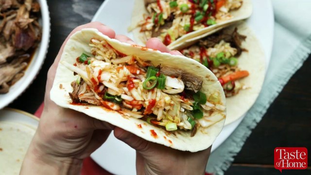 Korean Pulled Pork Tacos