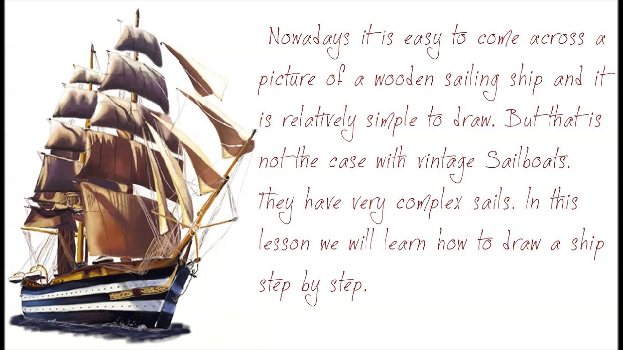 How to Draw a Sailing Ship