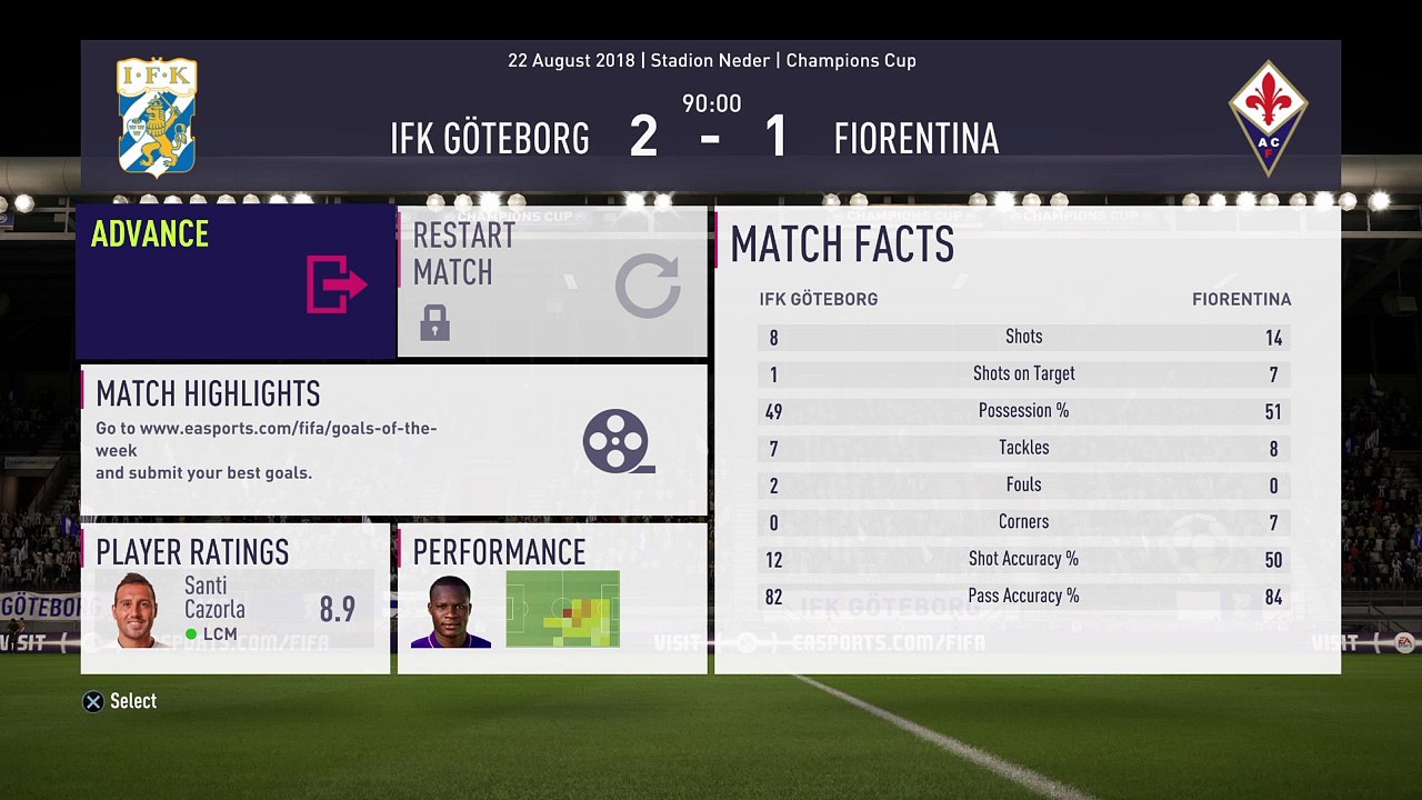 FIFA 18 Goteborg 1-2