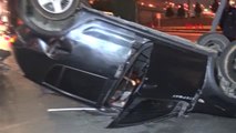 Otomobil Takla Attı, Ehliyetsiz Sürücüsü Yara Almadan Kurtuldu