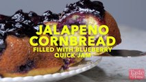 Jalapeño Corn Bread with Blueberry Quick Jam
