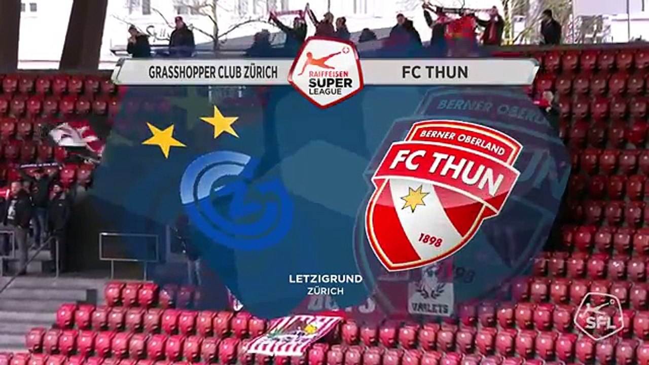 Grasshoppers 0:2 Thun (Switzerland. Super League. 31 March 2018)