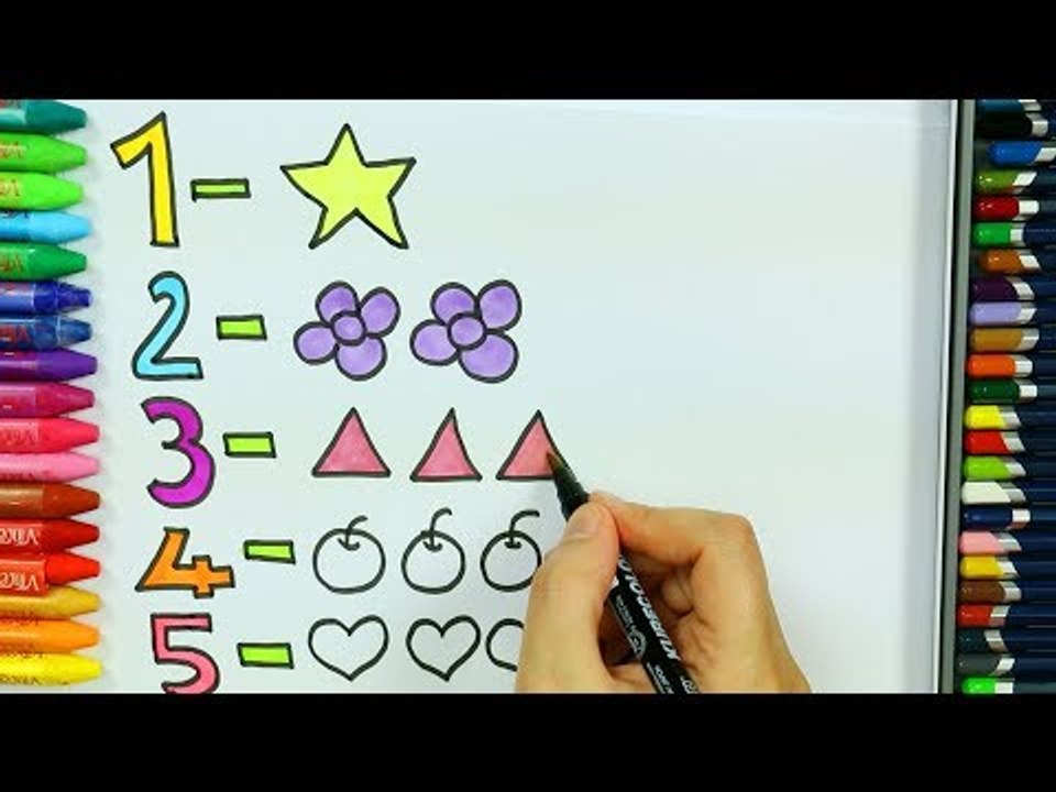 Sayılar ve şekiller nasıl çizilir - Çizelim Boyayalım