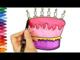 Doğumgünü pastası nasıl çizilir - Çizelim Boyayalım