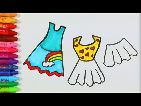 Elbise ve etek nasıl çizilir - Çizelim Boyayalım