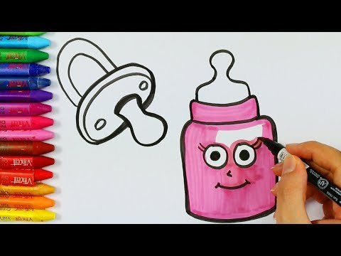 Emzik ve biberon nasıl çizilir - Çizelim Boyayalım