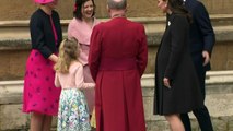 Kate shows off bump in brown coat at Easter service