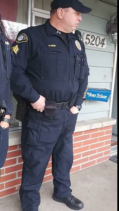 Man tells police to leave his house because  they're trespassing.