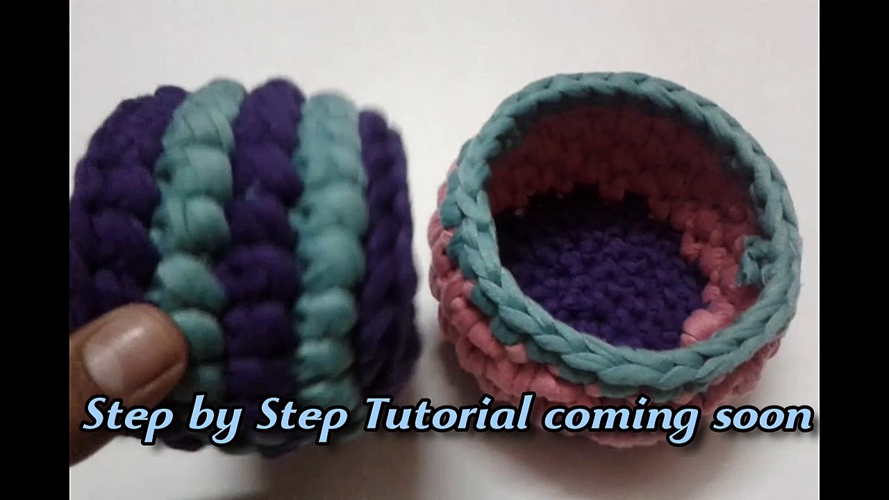 Easy Tshirt Yarn Basket
