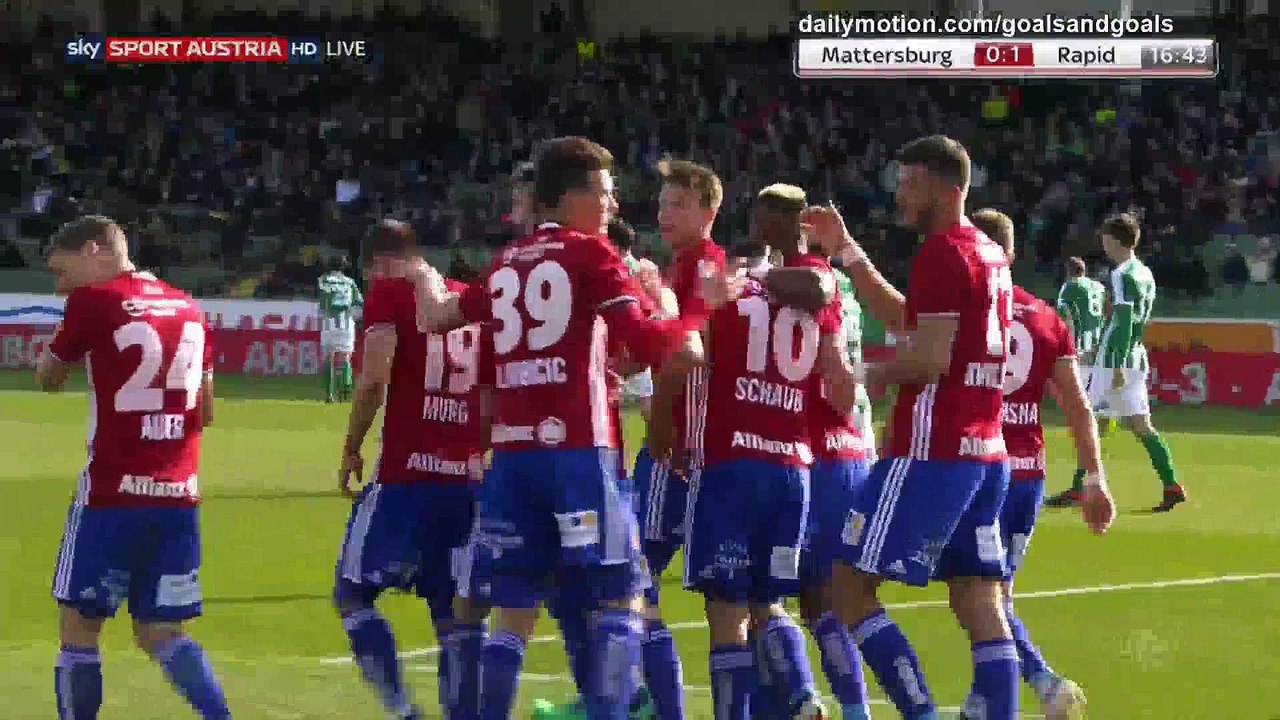Louis Schaub Goal HD - Mattersburg 0 - 1 Rapid Vienna - 01.04.2018 (Full Replay)
