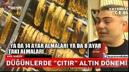 Düğünlerde çıtır altın dönemi