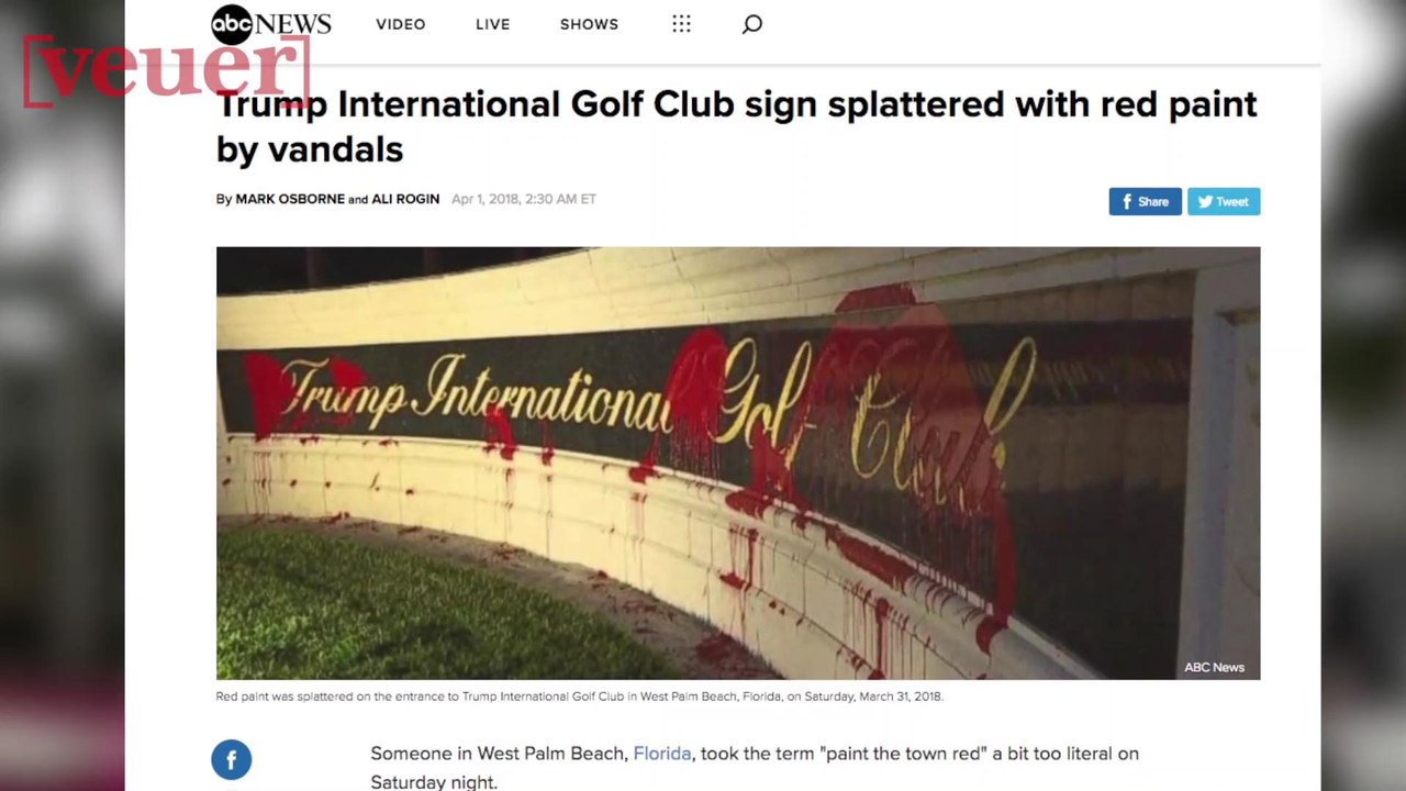 ABC News: Sign Vandalized at Trump International Golf Club