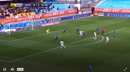 Plea  Goal  HD   Troyes 0 - 2	 Nice  01-04-2018
