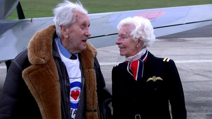Veteran Spitfire ace takes to the air for RAF centenary