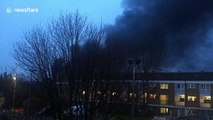 Huge fire breaks out near London's Olympic Park