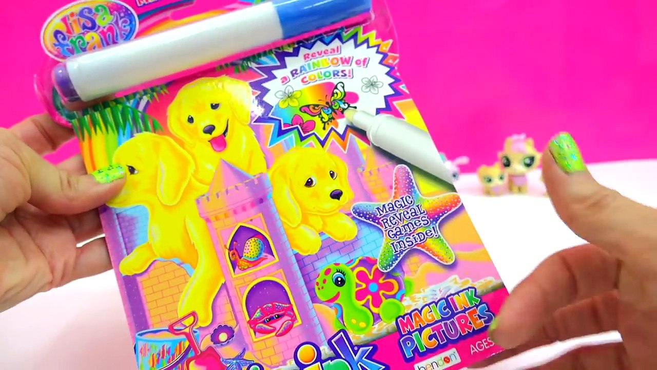 Disney Pixar Finding Dory + Lisa Frank Puppy Imagine Ink Rainbow Color Pen Surprise Pictures