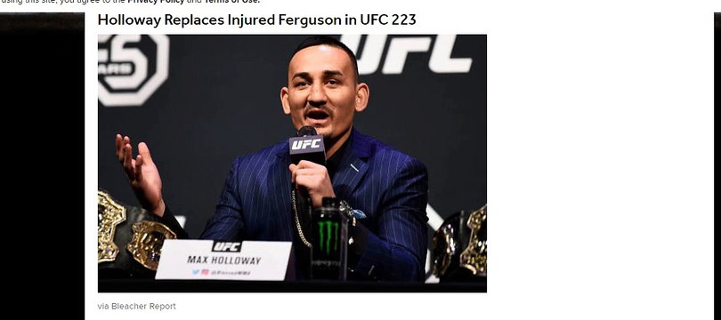 Dana White Says Max Holloway To Fight Khabib Numagomedov Tony Ferguson injured