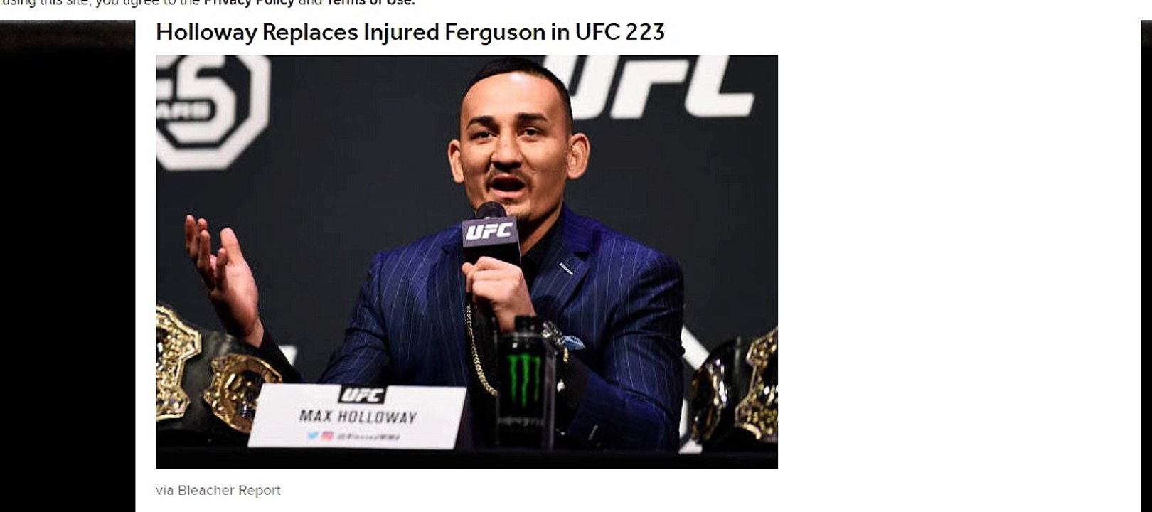 Dana White Says Max Holloway To Fight Khabib Numagomedov Tony Ferguson injured