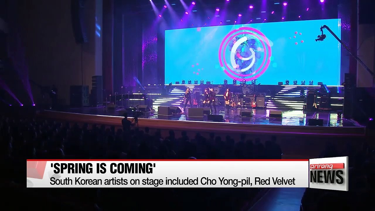 North Korean leader Kim Jong-un, wife attend performance by South Korean art troupe in Pyongyang