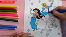 disney princess coloring pages : How to color ariel jasmine cinderella coloring pages , colouring in