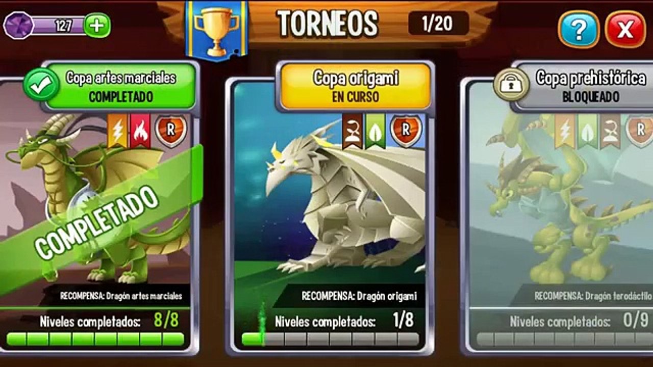Dragon City l Coliseo l Copa Origami l Completa