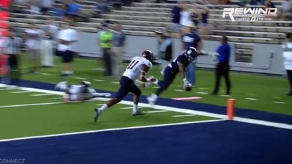 Rice RB Sam Stewart Gets Flipped At Goal Line, Still Scores