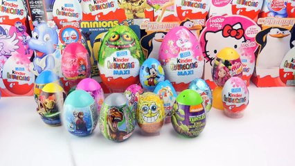 MAXI Kinder Surprise Hello Kitty, Surprise Eggs Disney Frozen Elsa Anna Minnie Mickey, Mickey Mouse Disney Pixar Cars Me My Little Pony SpongeBob