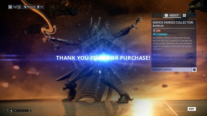 Warframe - INAROS RAMSES COLLECTION - Fashionframe (The True Endgame)