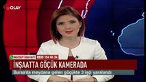 İnşaatta göçük kamerada