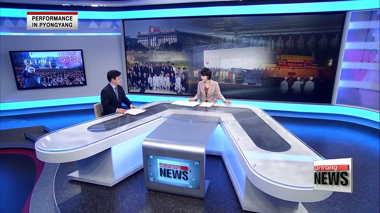 South Koreans perform in N. Korea while Kim Jong-un attends performance
