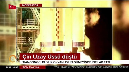 Çin Uzay Üssü düştü