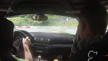 Nordschleife Onboard BMW E46 M3 CSL (EU GO 97) - 7:56 BTG with big obstacle at Galgenkopf