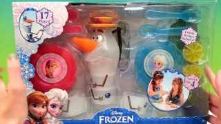 FROZEN Olaf Tea Party Set Elsa and Anna Pretend Eat Drink Play