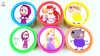 Ice Cream Play Doh Surprise Toys Masha and the Bear and Barbie Princess Colors for Kids