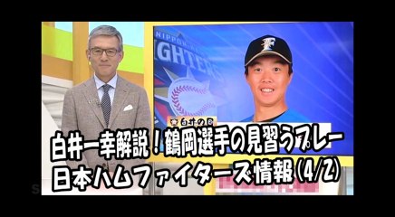 日本ハム 白井一幸解説！鶴岡選手の見習うプレー！ 2018.4.2 日本ハムファイターズ情報 プロ野球
