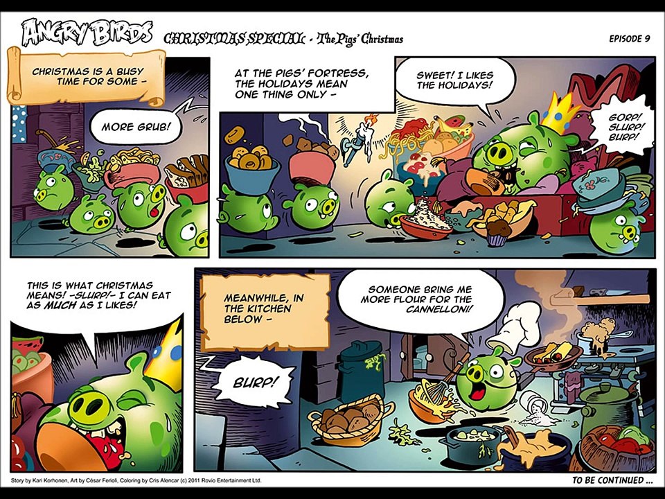 angry birds christmas comic