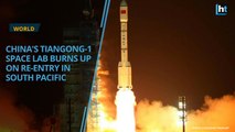 China's space lab Tiangong-1 burns up over South Pacific on Earth return