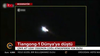 Tiangong-1, Dünya'ya düştü