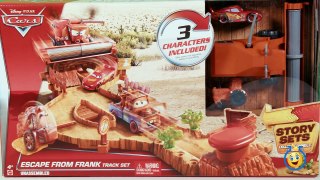 Cars Toys Escape from Frank Track Set with Lightning McQueen Toy Opening