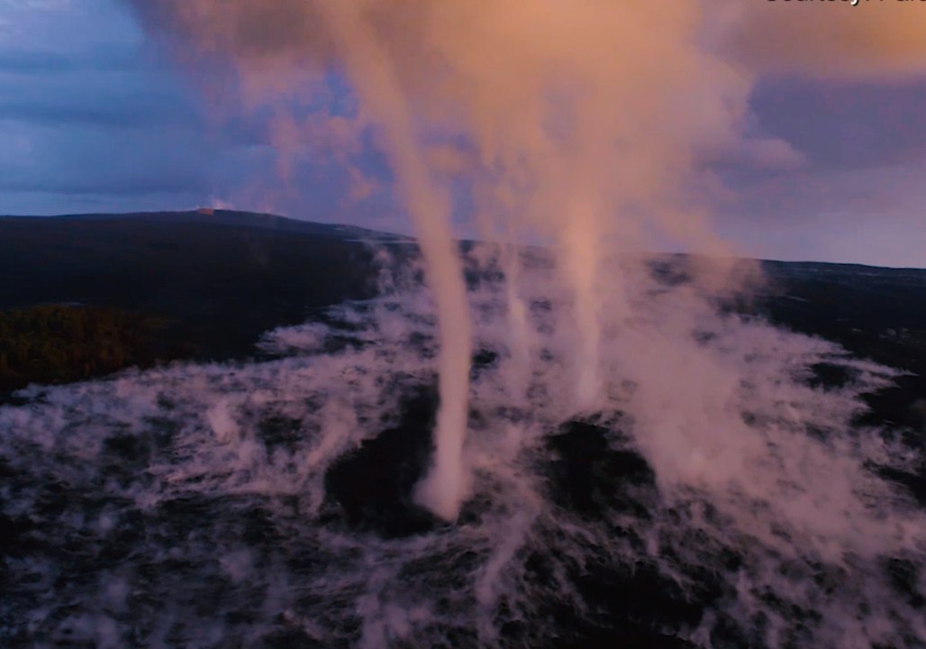 Aerial Footage Shows Steam and Lava at Hawaii's Kilauea Volcano