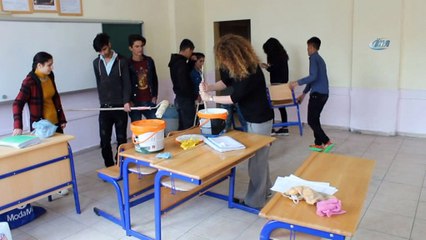 Fedakar öğretmenlerin hafta sonu mesaisi