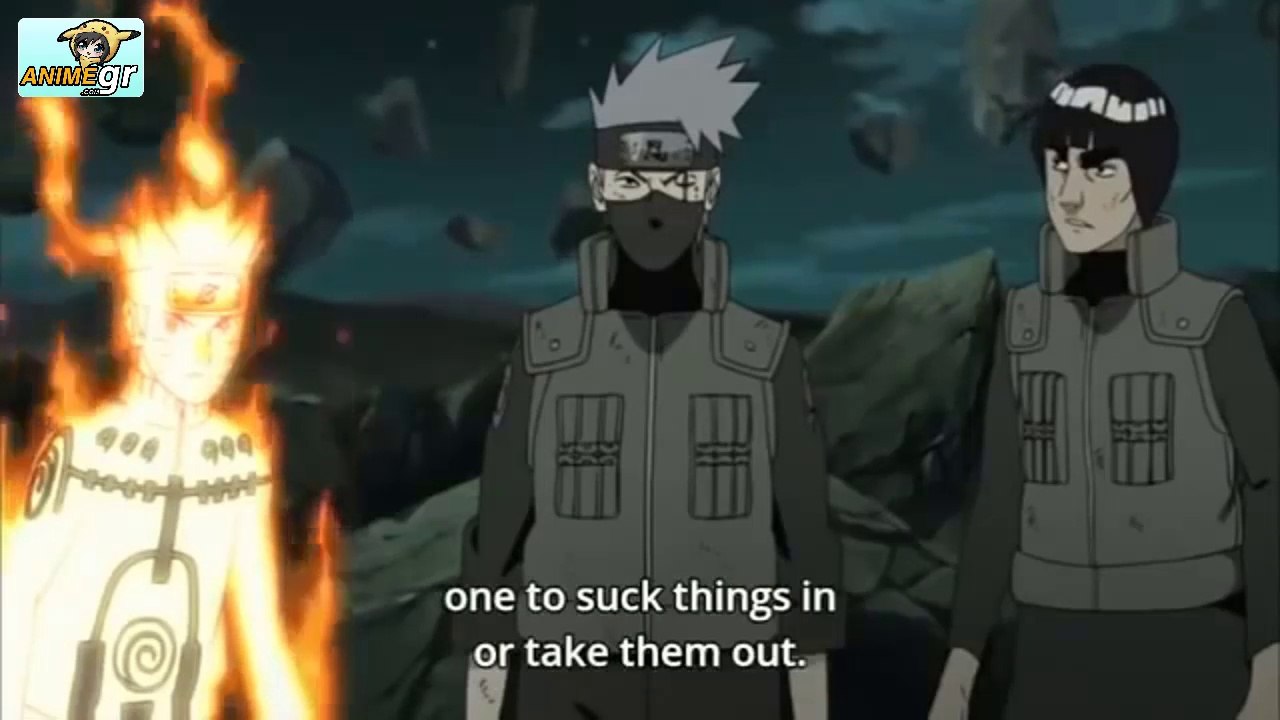 tobi vs Naruto, Guy, Kakashi and Bee(Tobi's identity revealed)2
