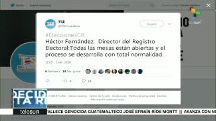 Candidatos la presidencia de Costa Rica tuitean a unas horas de cierre