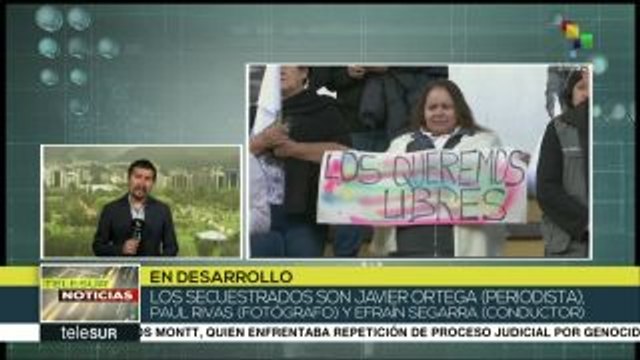 Familias de periodistas ecuatorianos secuestrados piden su liberación