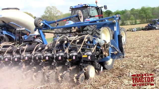 Corn Planting with Big New Holland Tractors