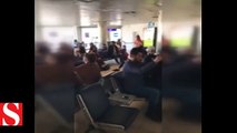 Atatürk Havalimanı�nda sarıklı şahsa çirkin saldırı
