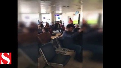 Atatürk Havalimanı�nda sarıklı şahsa çirkin saldırı